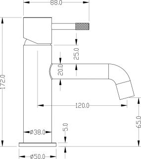 Смеситель для раковины Boheme Uno 461-SGM антрацит глянец